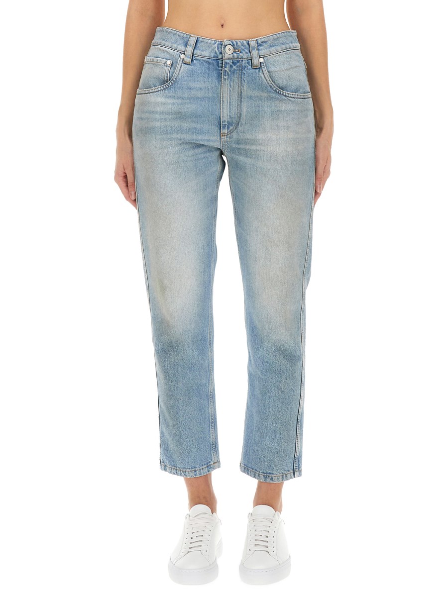 PANTALONE STRAIGHT CON SHINY BARTACK