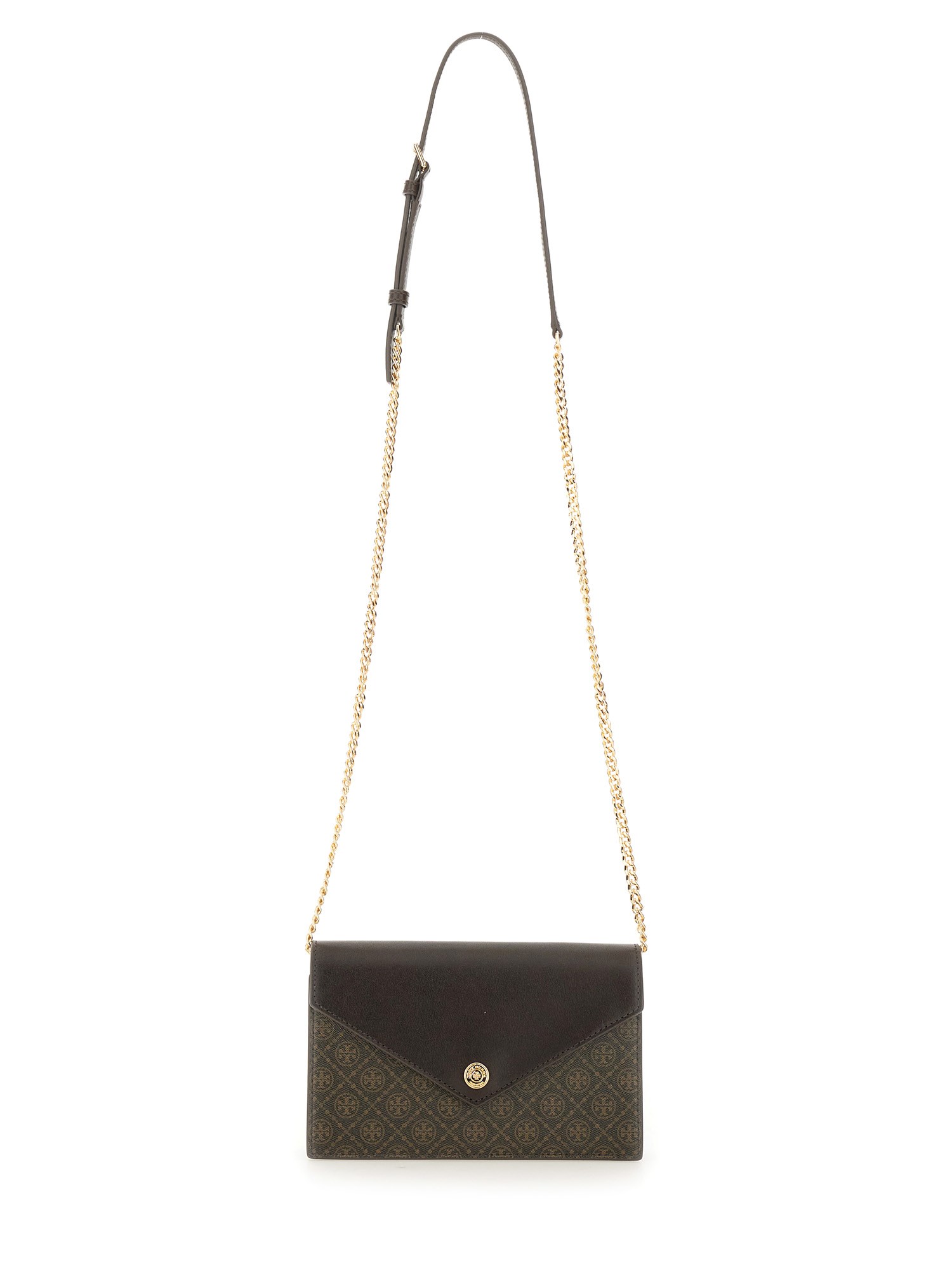 Tory Burch "t Monogram" Wallet With Chain In Multi