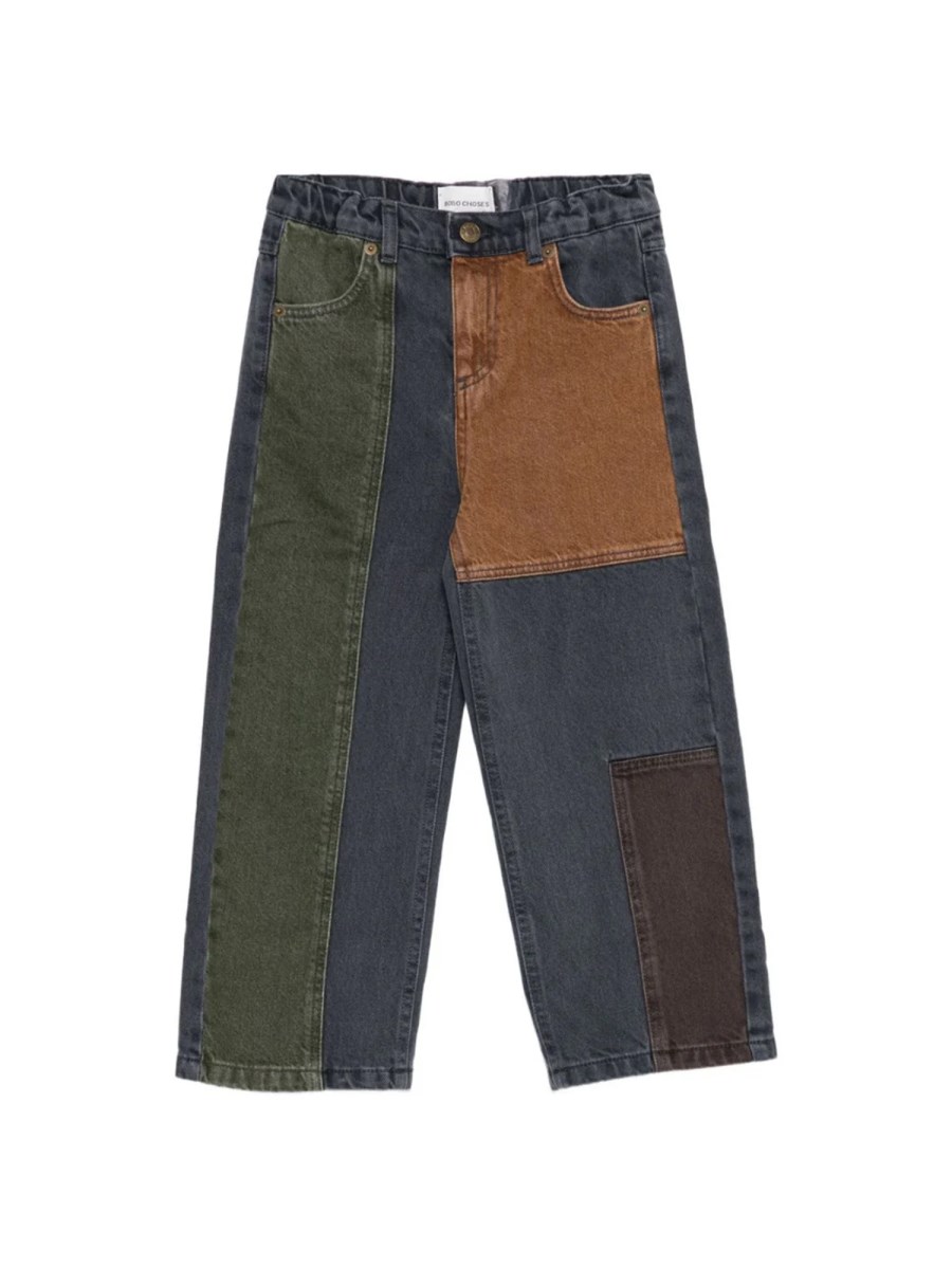 PANTALONI DENIM COLOR BLOCK