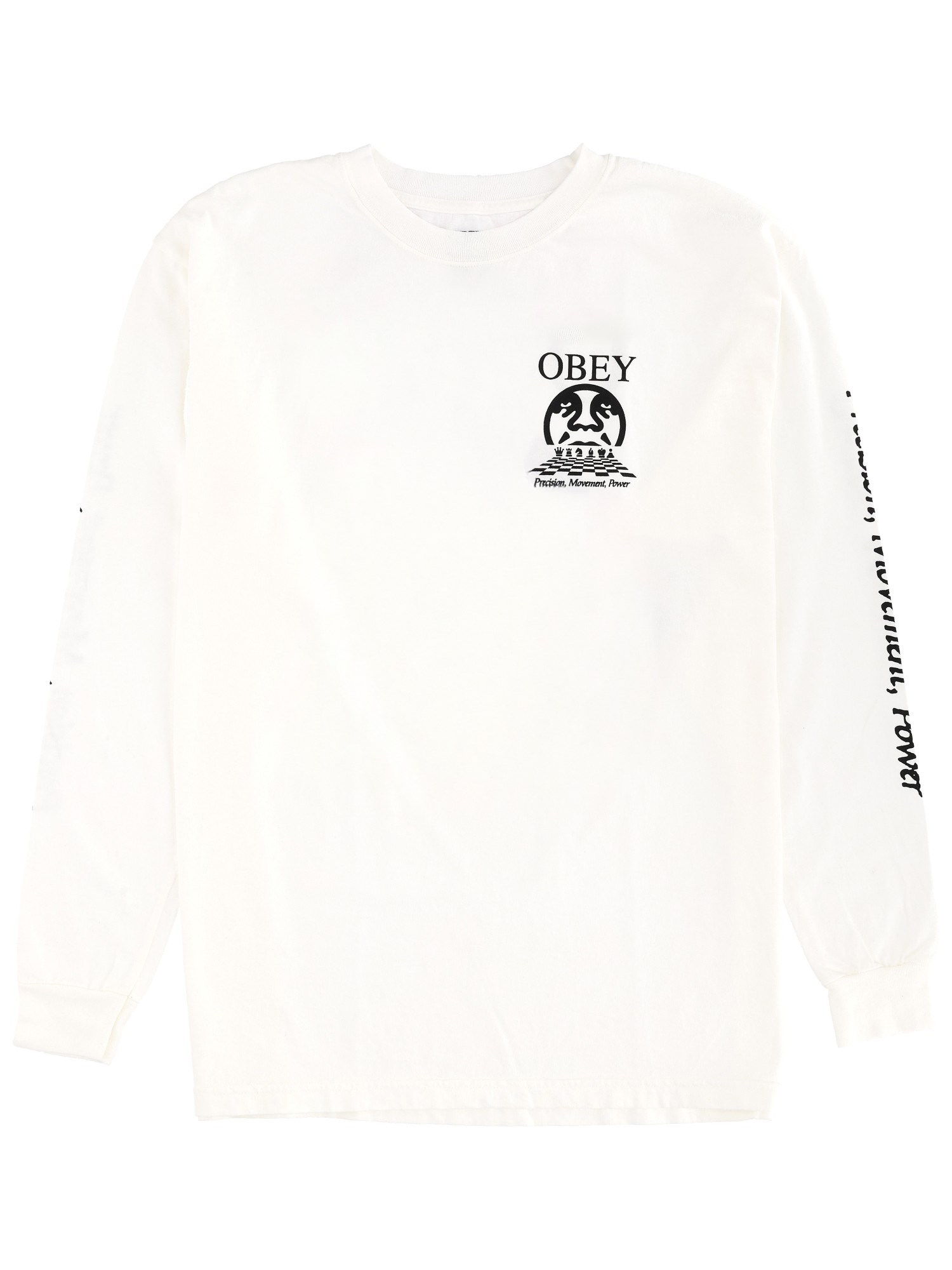 Obey Long Sleeve Precision T-shirt In White