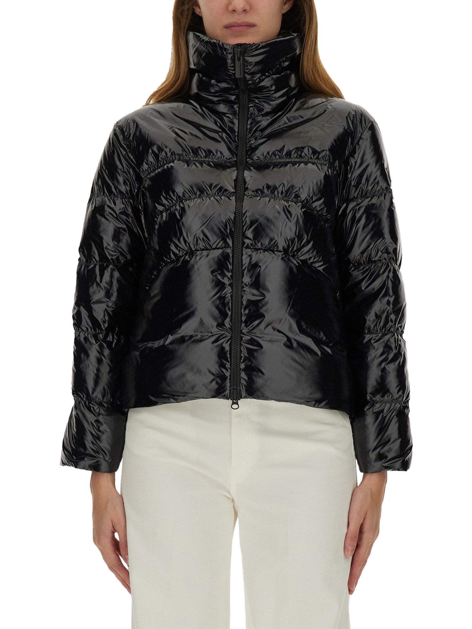 Colmar Originals "glossy" Down Jacket With High Collar In Black