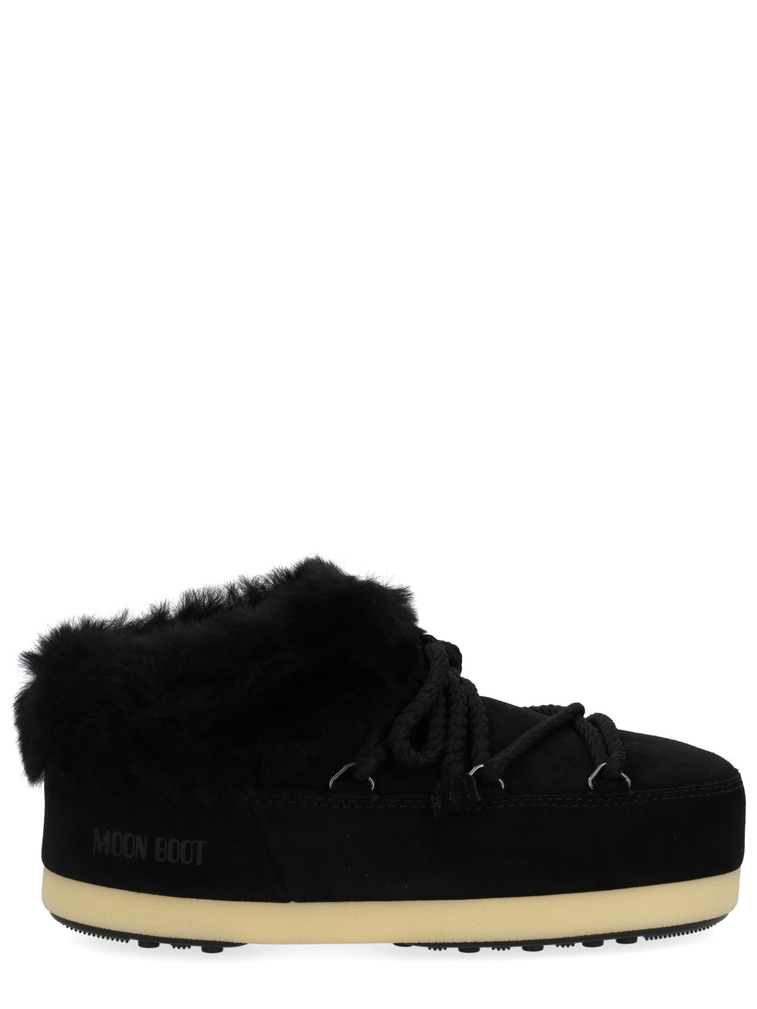 Moon Boot Leather "evx" Mules In Black