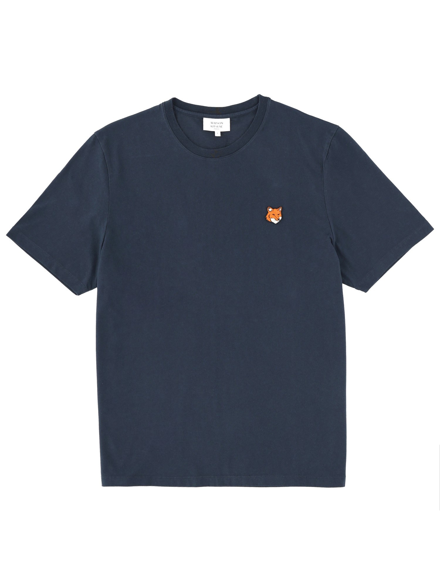 Maison Kitsuné Fox Head Patch Regular Tee Classic Navy In Blue