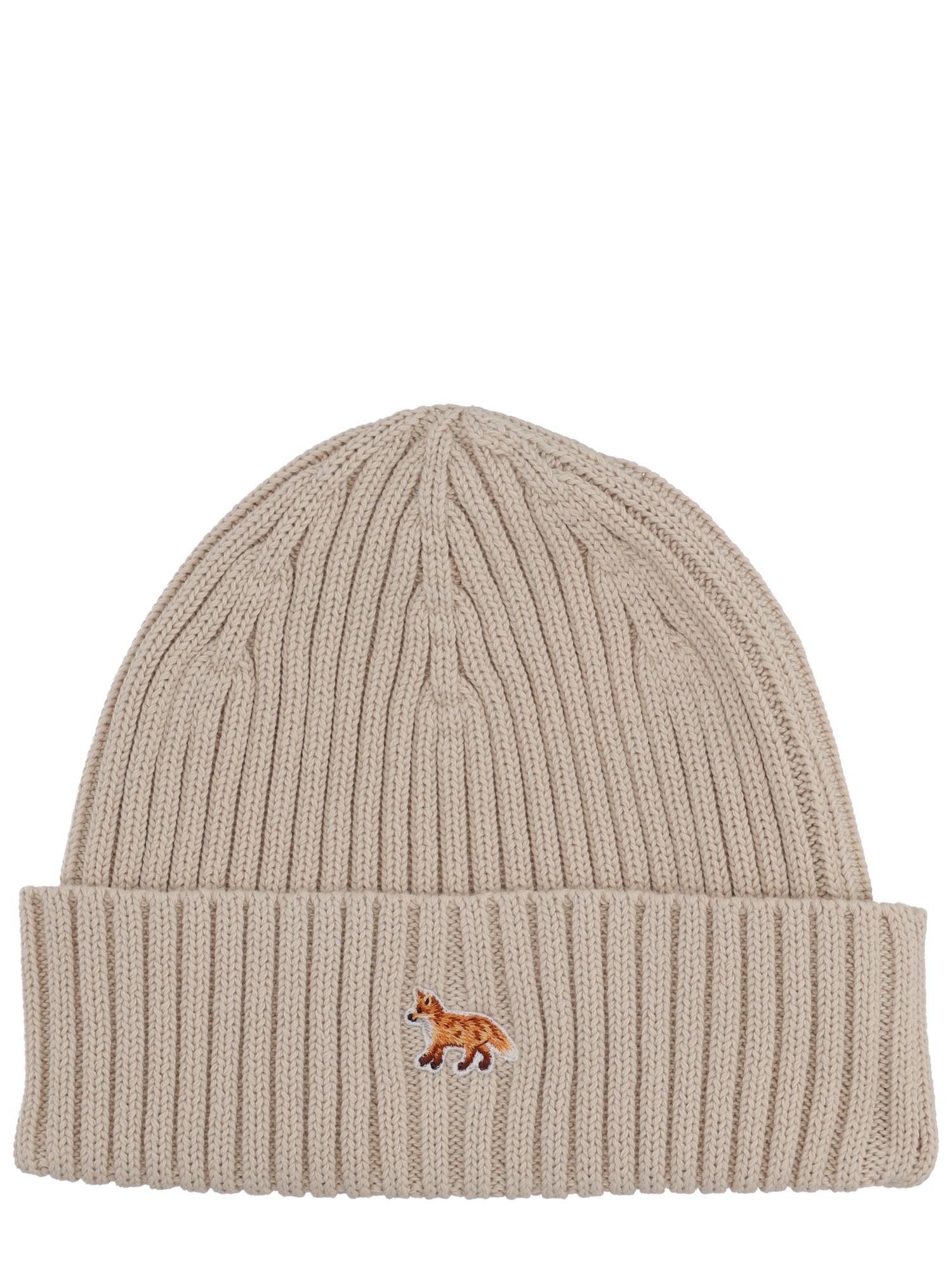 Maison Kitsuné "baby Fox" Beanie In White