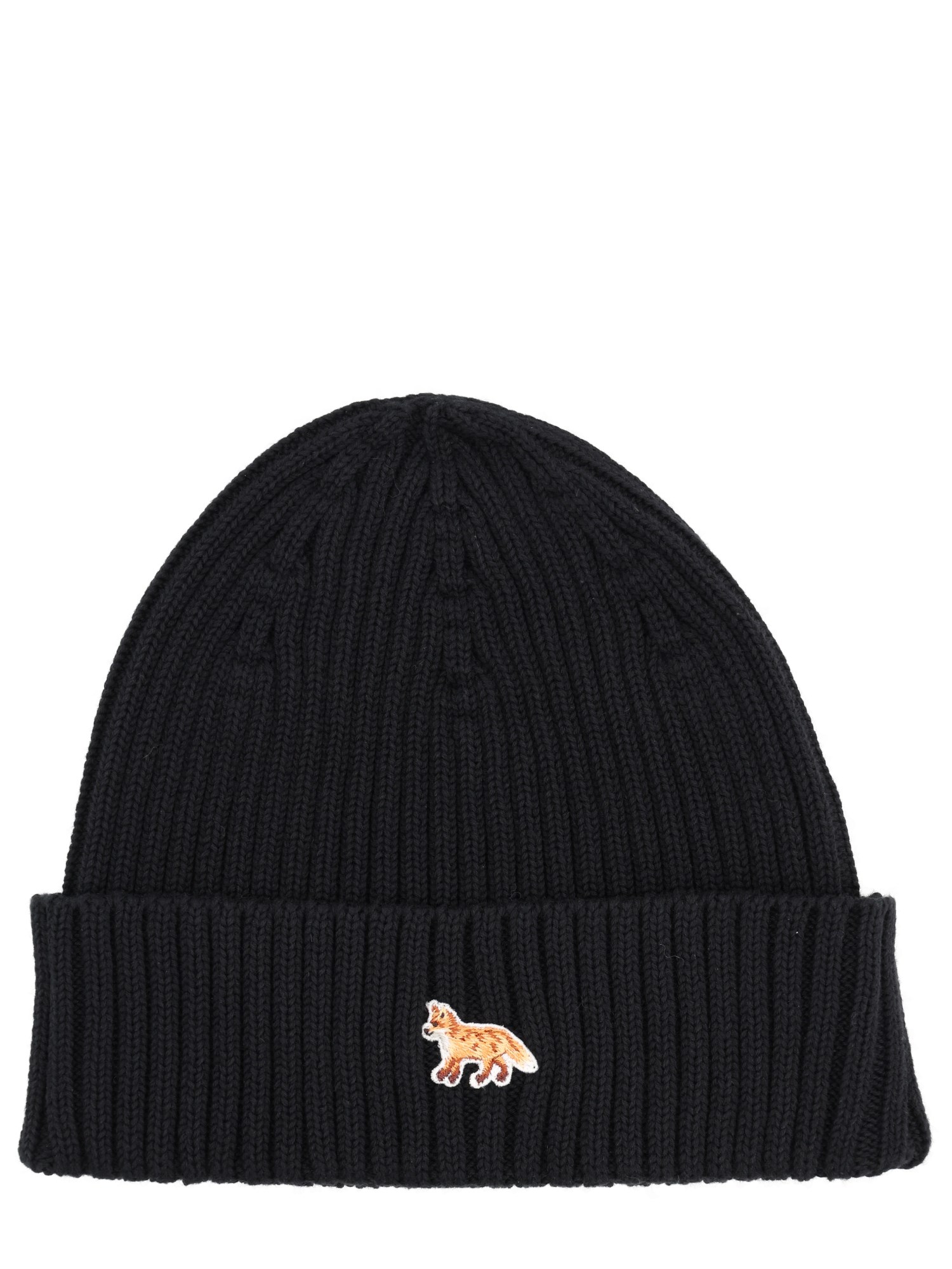Maison Kitsuné "baby Fox" Beanie In Black