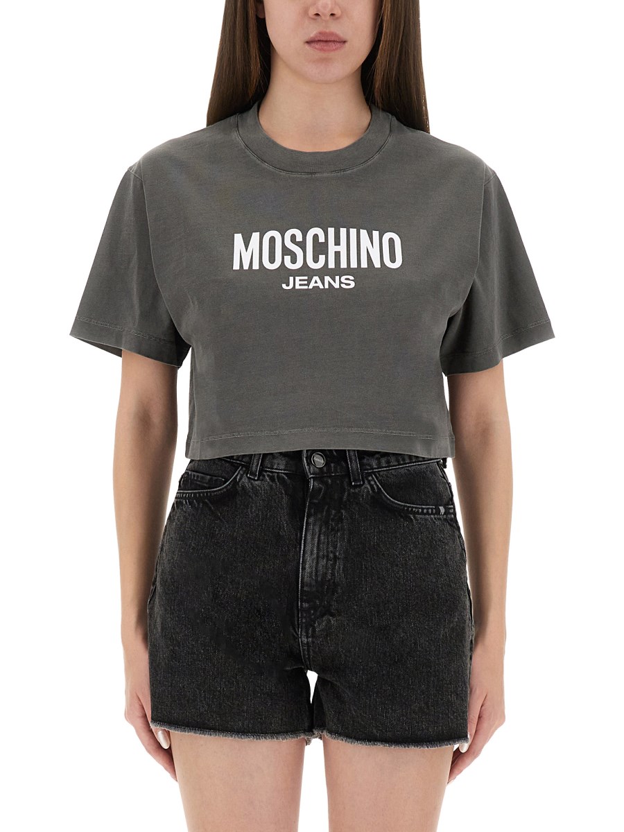 T-SHIRT CROPPED CON LOGO