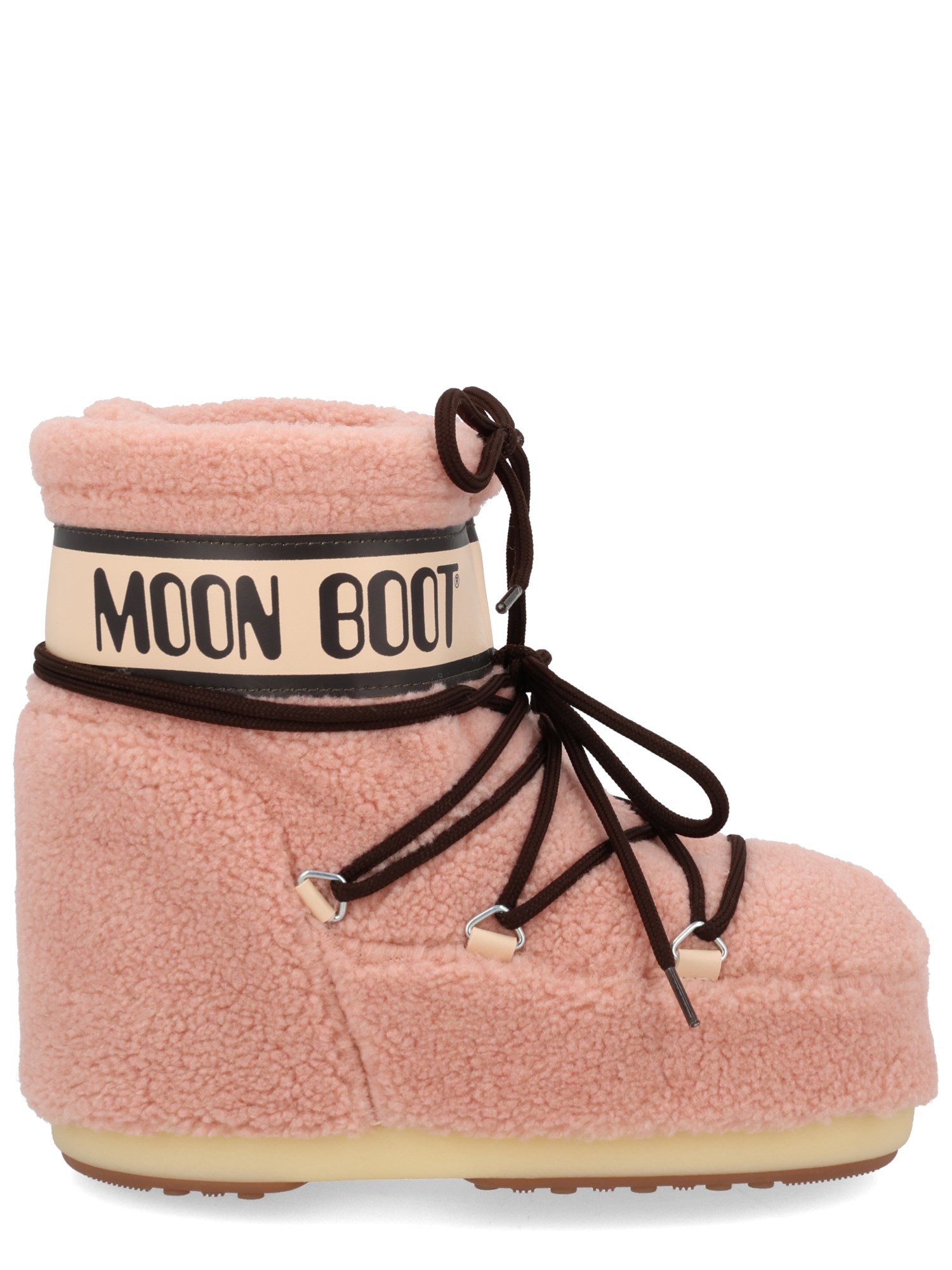 Moon Boot Icon Low Fleece Pink Snow Boot In Multi