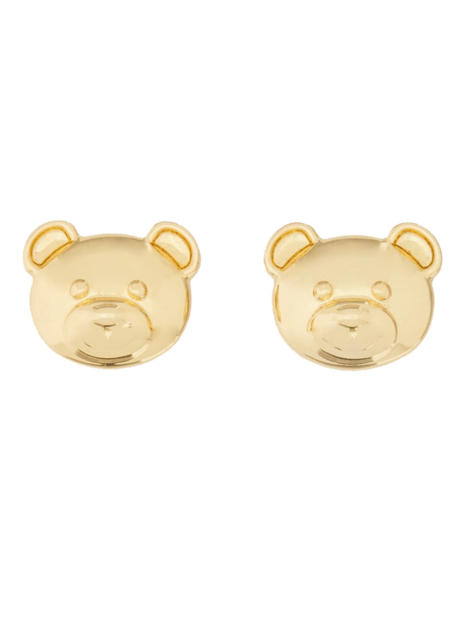 Moschino Teddy Bear Clip Earrings In Gold