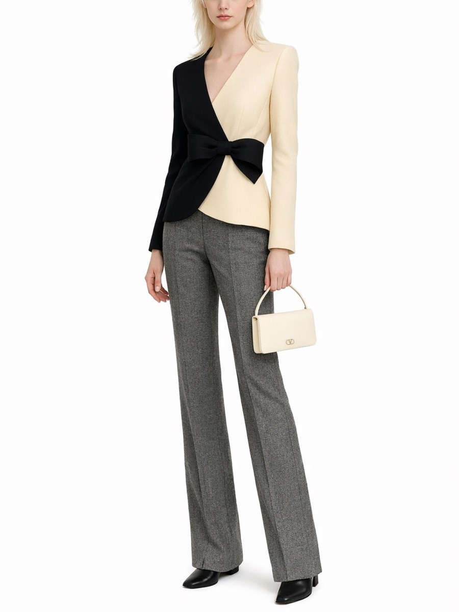 PANTALONE IN LANA MOULINÉ