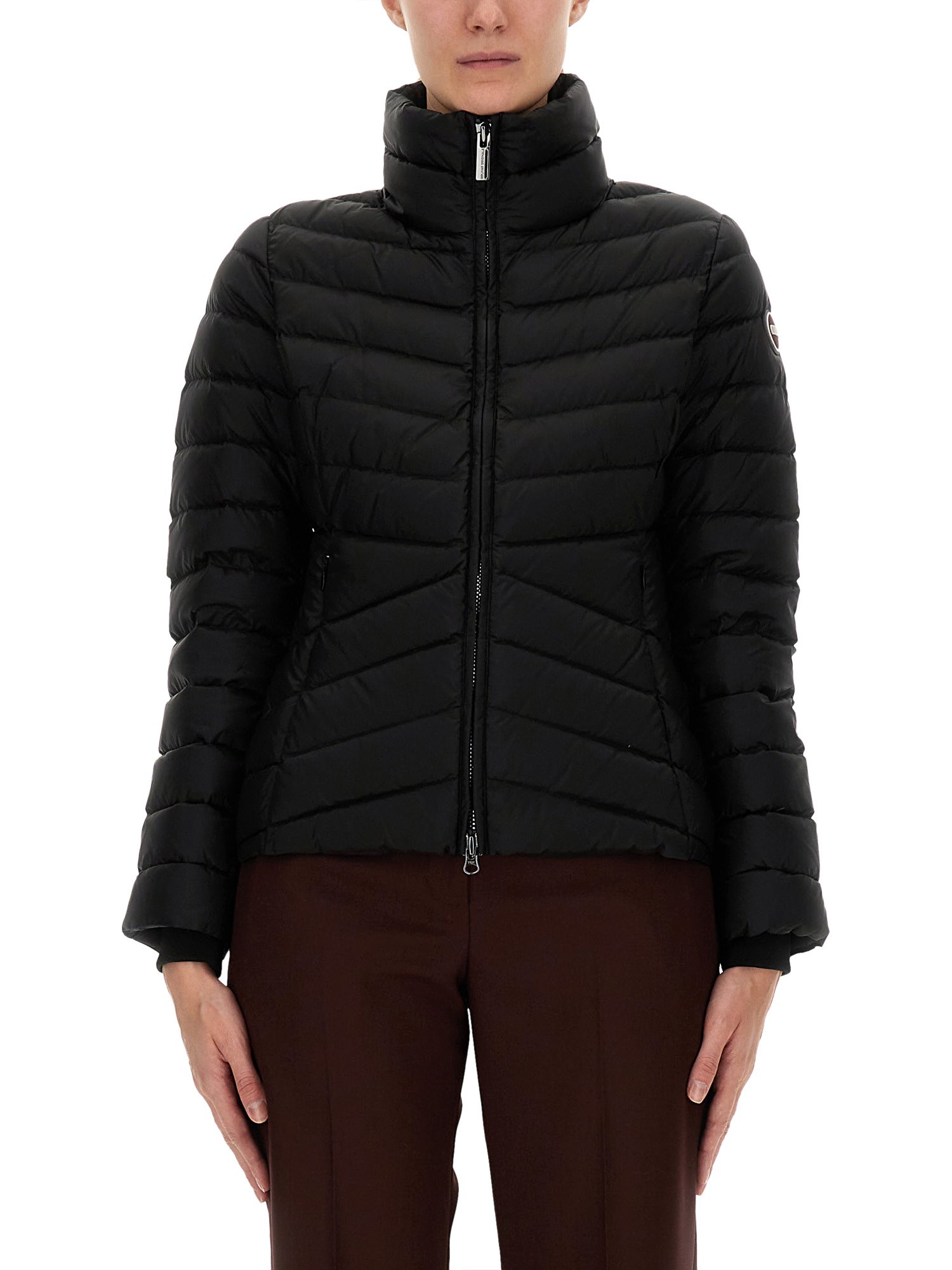 Colmar Originals Down Jacket With Knitted Cuffs In Black