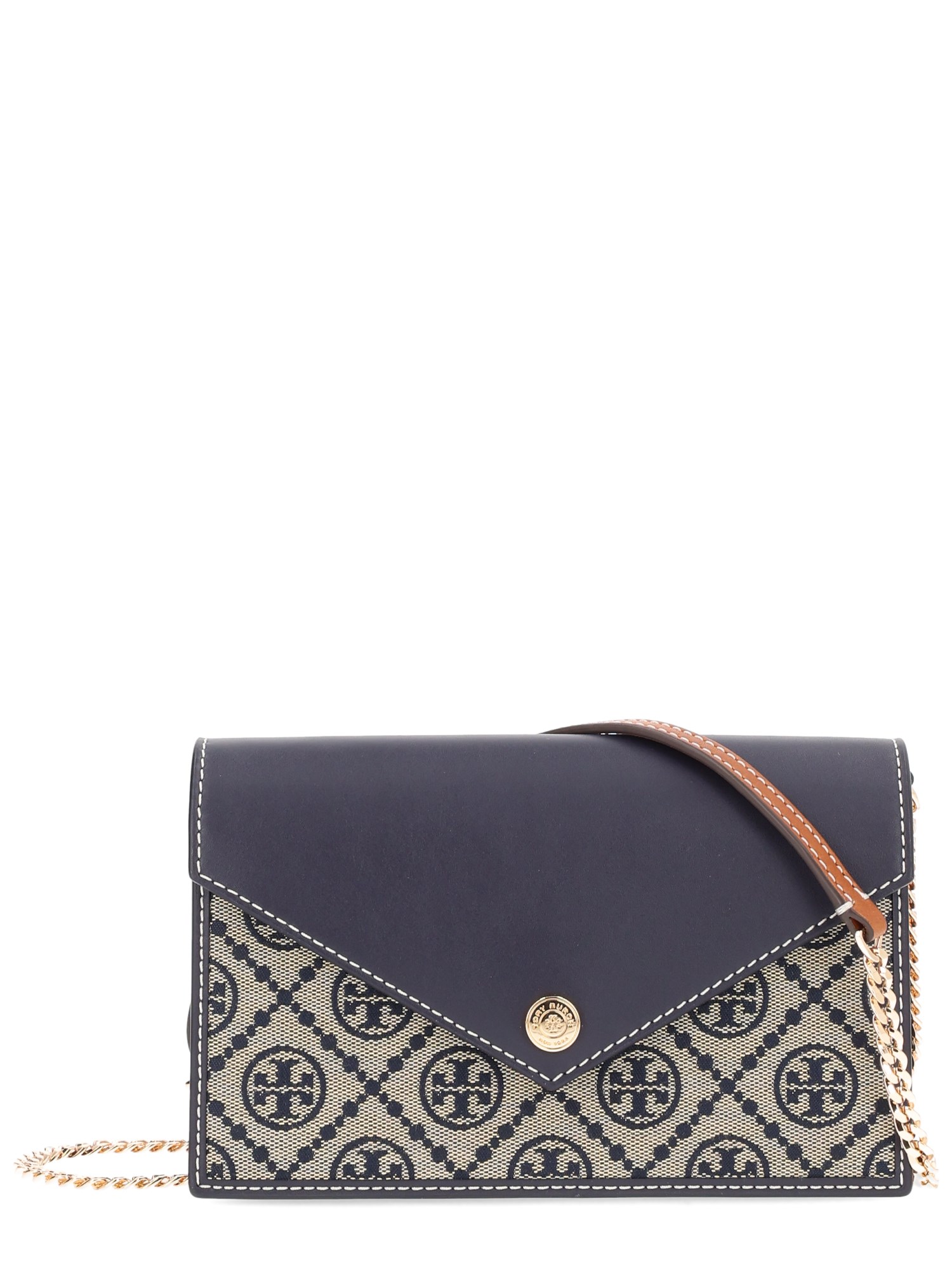 Tory Burch Wallet With Chain In Gray