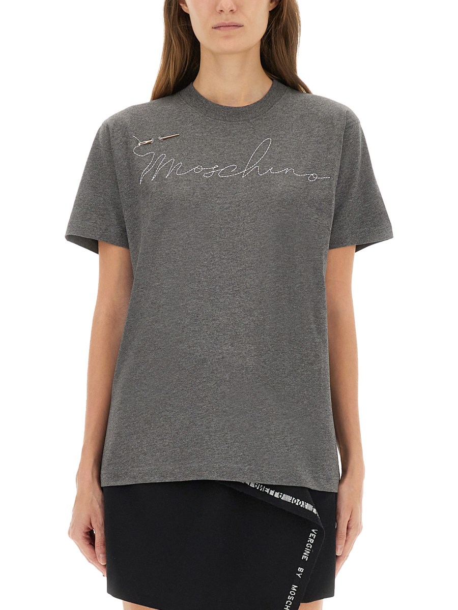 T-SHIRT CON LOGO RICAMATO