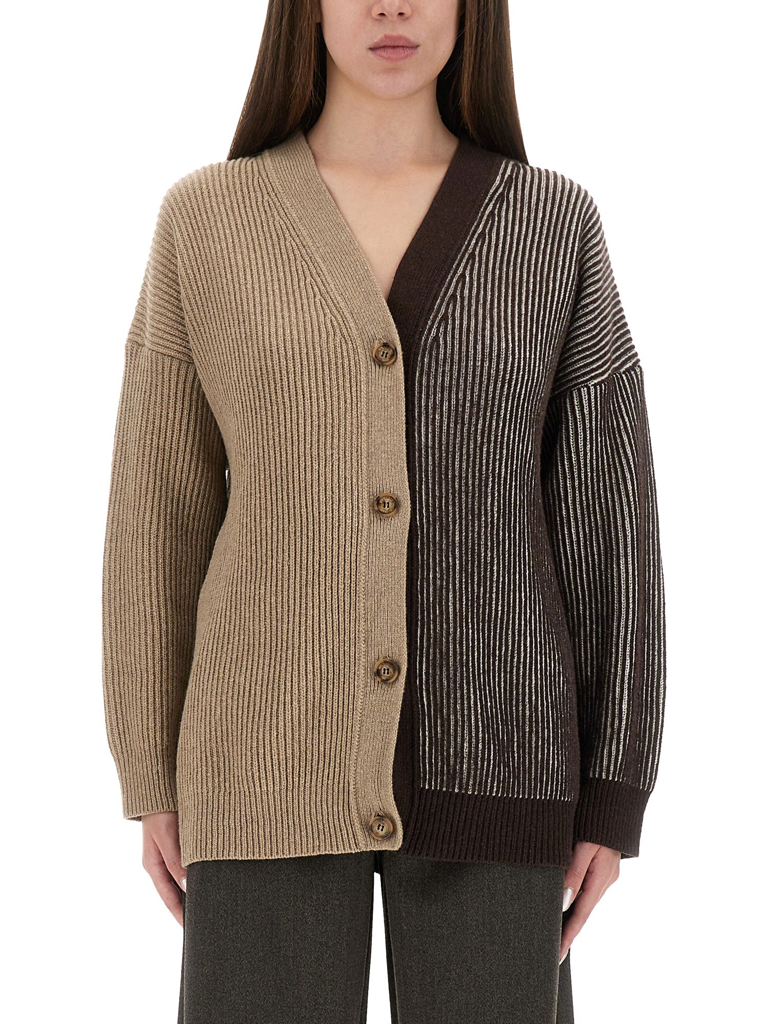 Moschino Jeans Cardigan With Inlay Logo