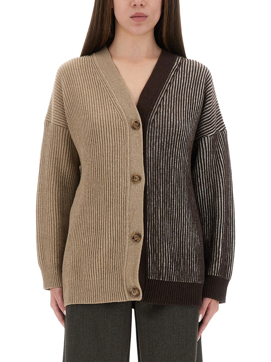 CARDIGAN CON LOGO A INTARSIO