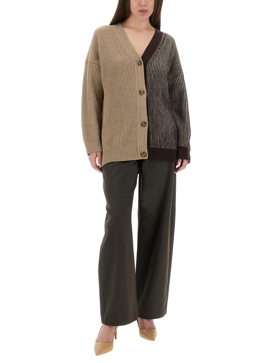 CARDIGAN CON LOGO A INTARSIO