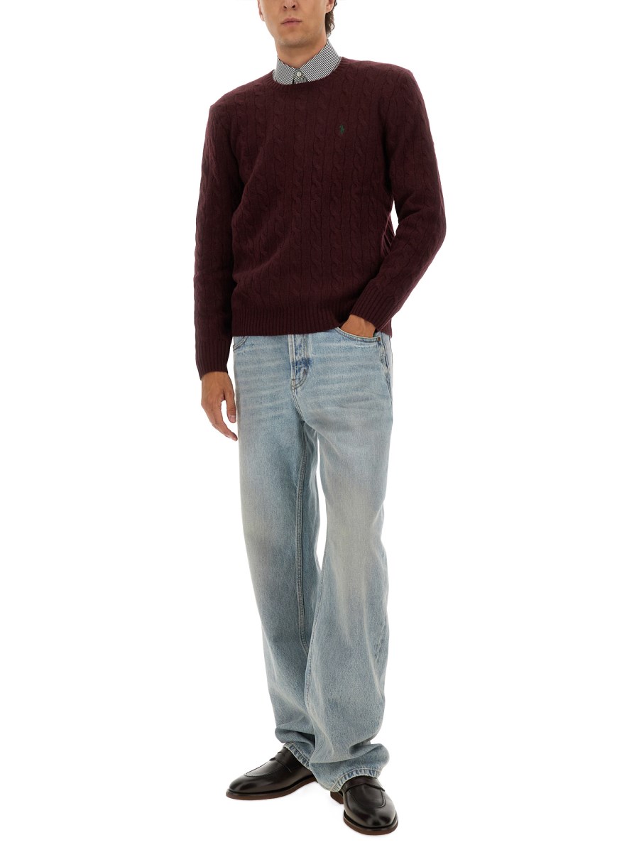 MAGLIA IN LANA E CASHMERE A TRECCE