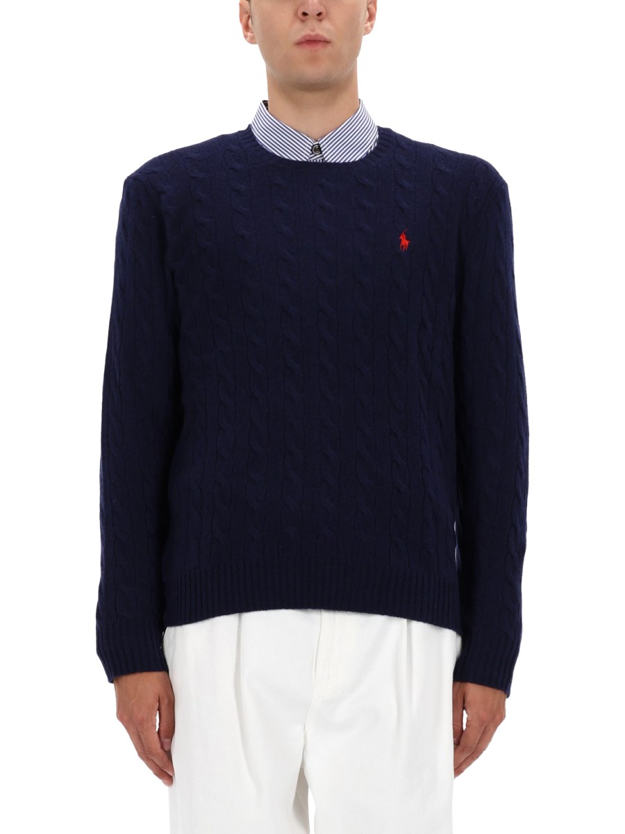 MAGLIA IN LANA E CASHMERE A TRECCE
