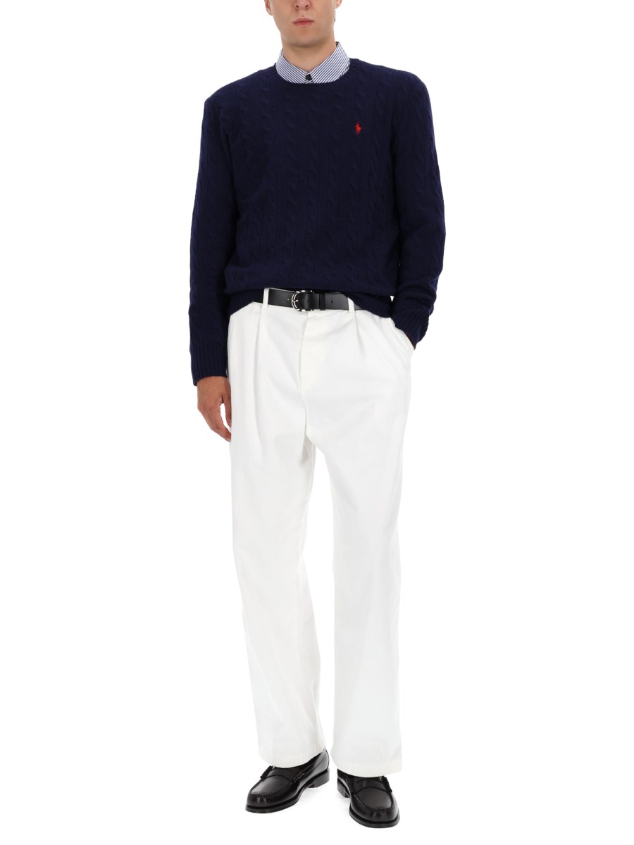 MAGLIA IN LANA E CASHMERE A TRECCE