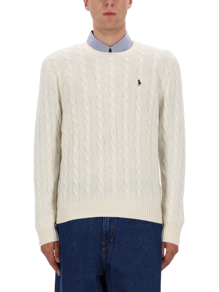 MAGLIA IN LANA E CASHMERE A TRECCE