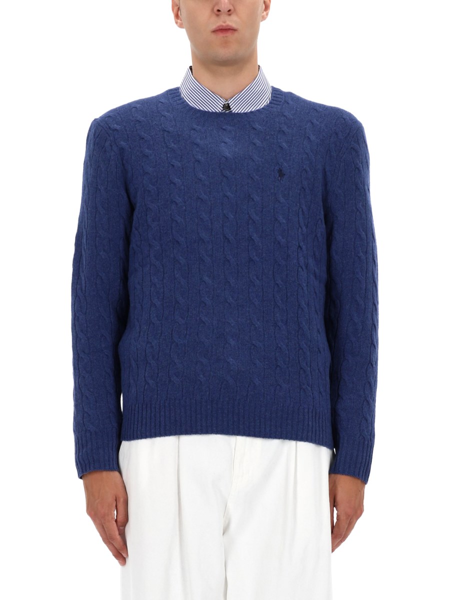 MAGLIA IN LANA E CASHMERE A TRECCE