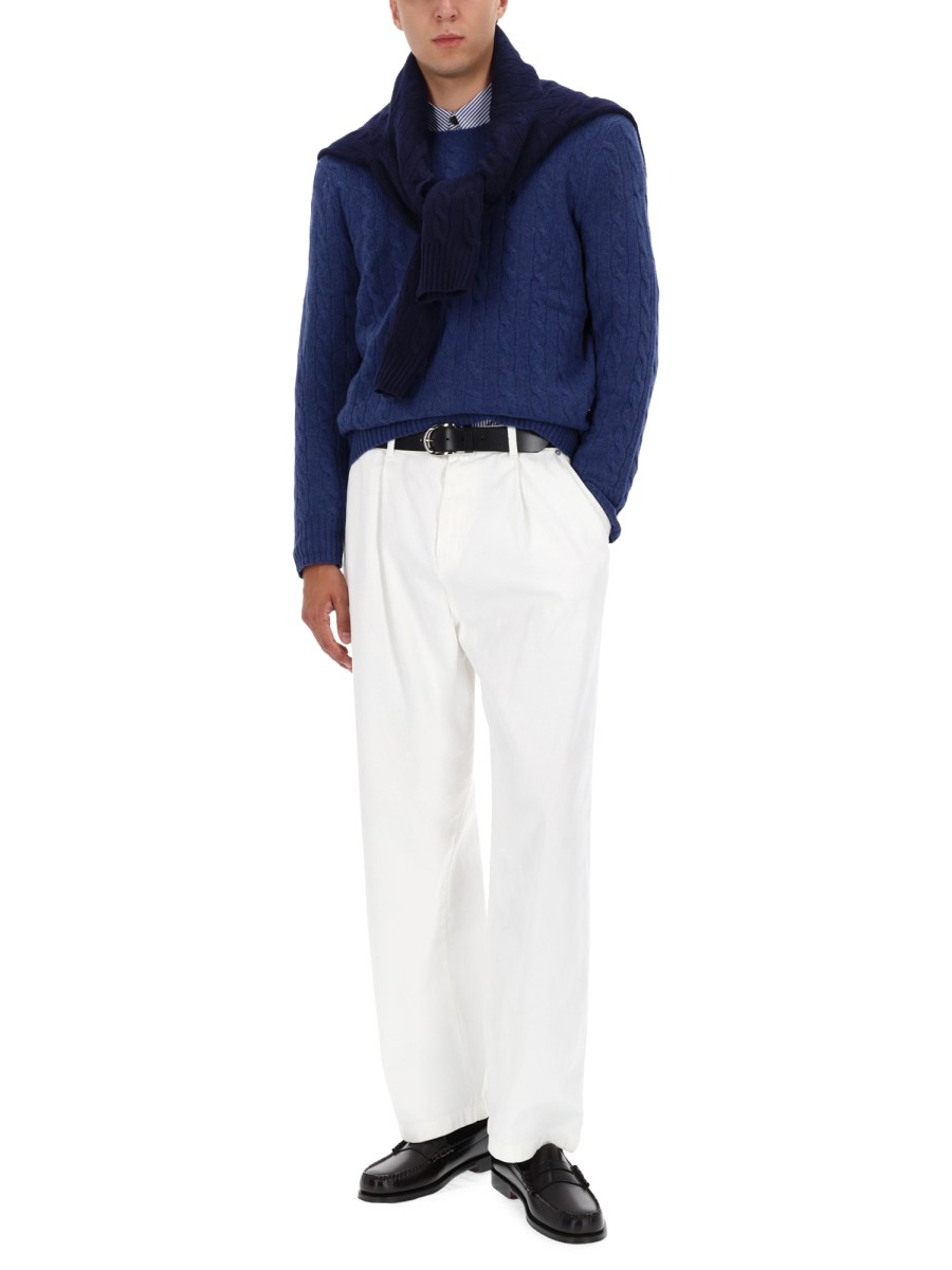 MAGLIA IN LANA E CASHMERE A TRECCE