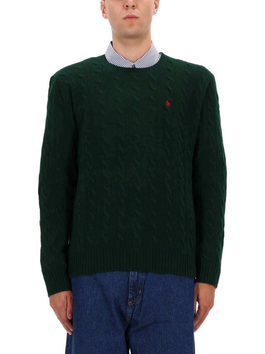 MAGLIA IN LANA E CASHMERE A TRECCE