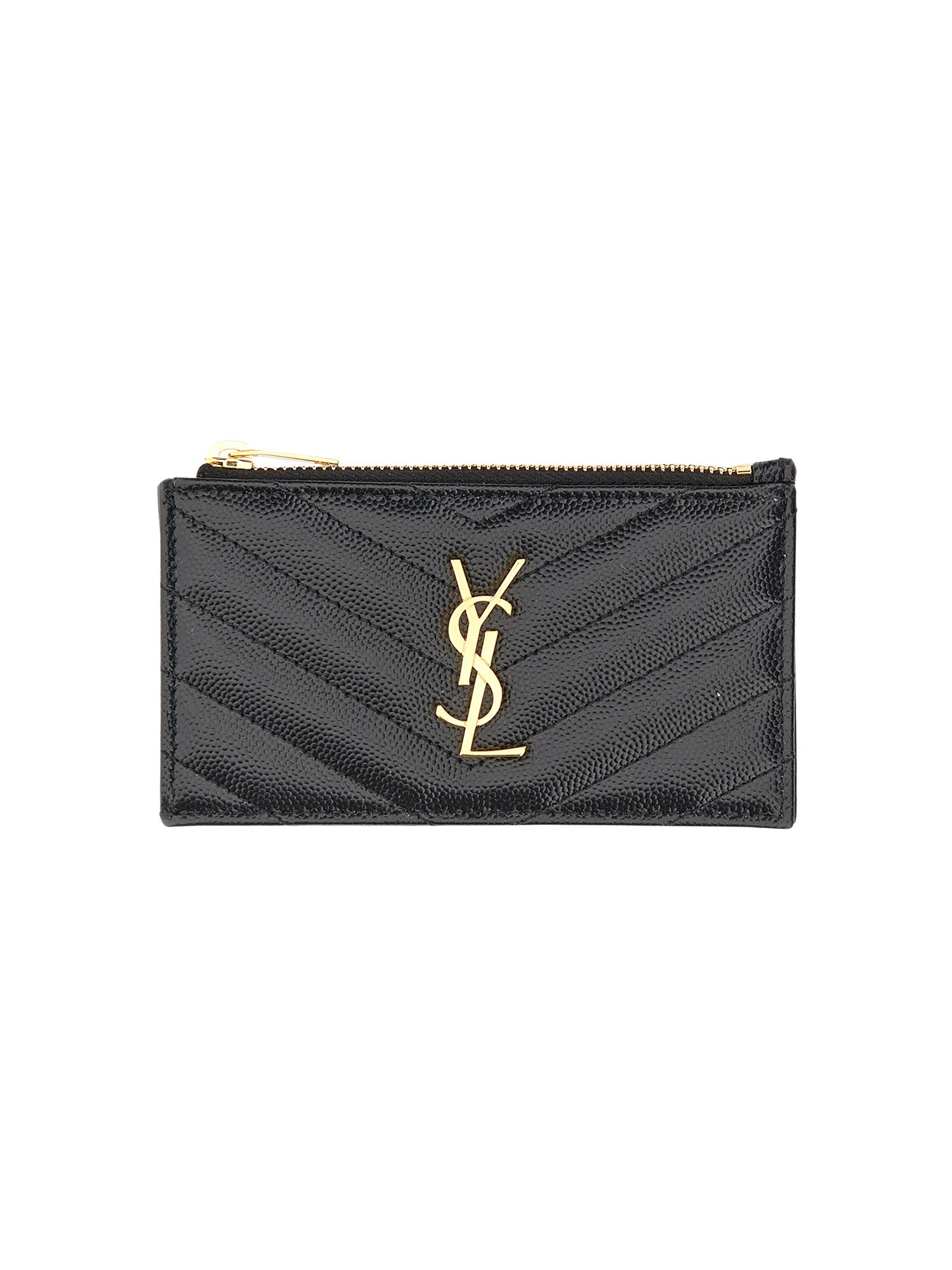 Saint Laurent Card Holder "cassandras" In Black