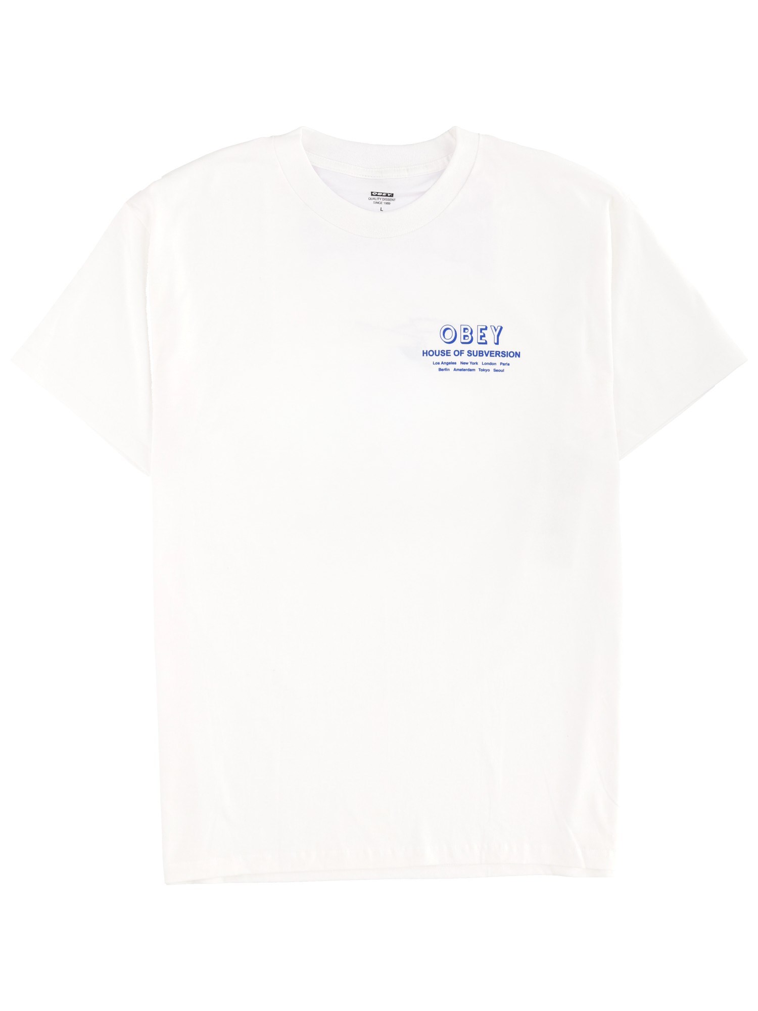 Obey "house Of Subversion" T-shirt In White