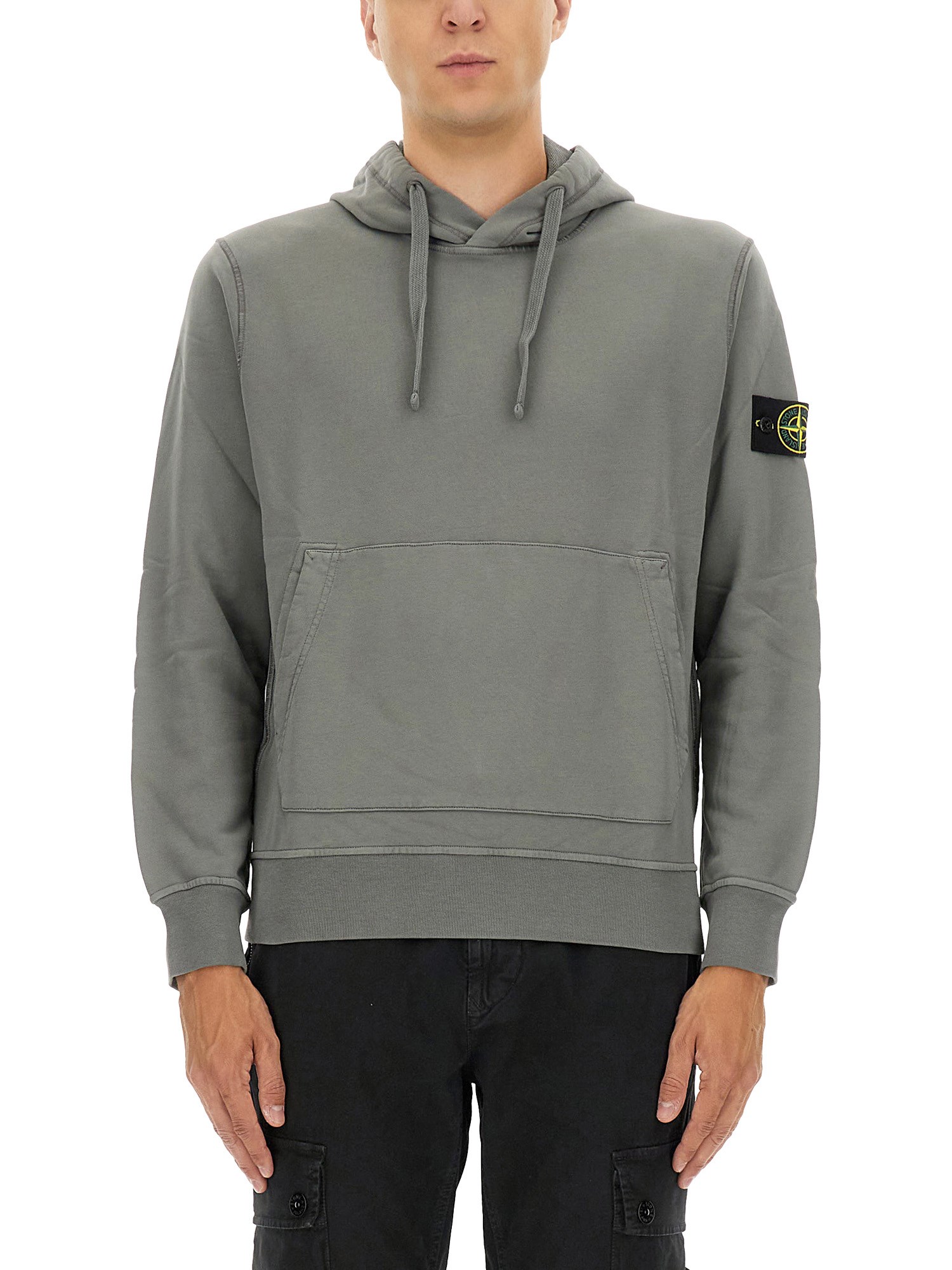 Stone Island Long-sleeved Sweatshirt In Gray