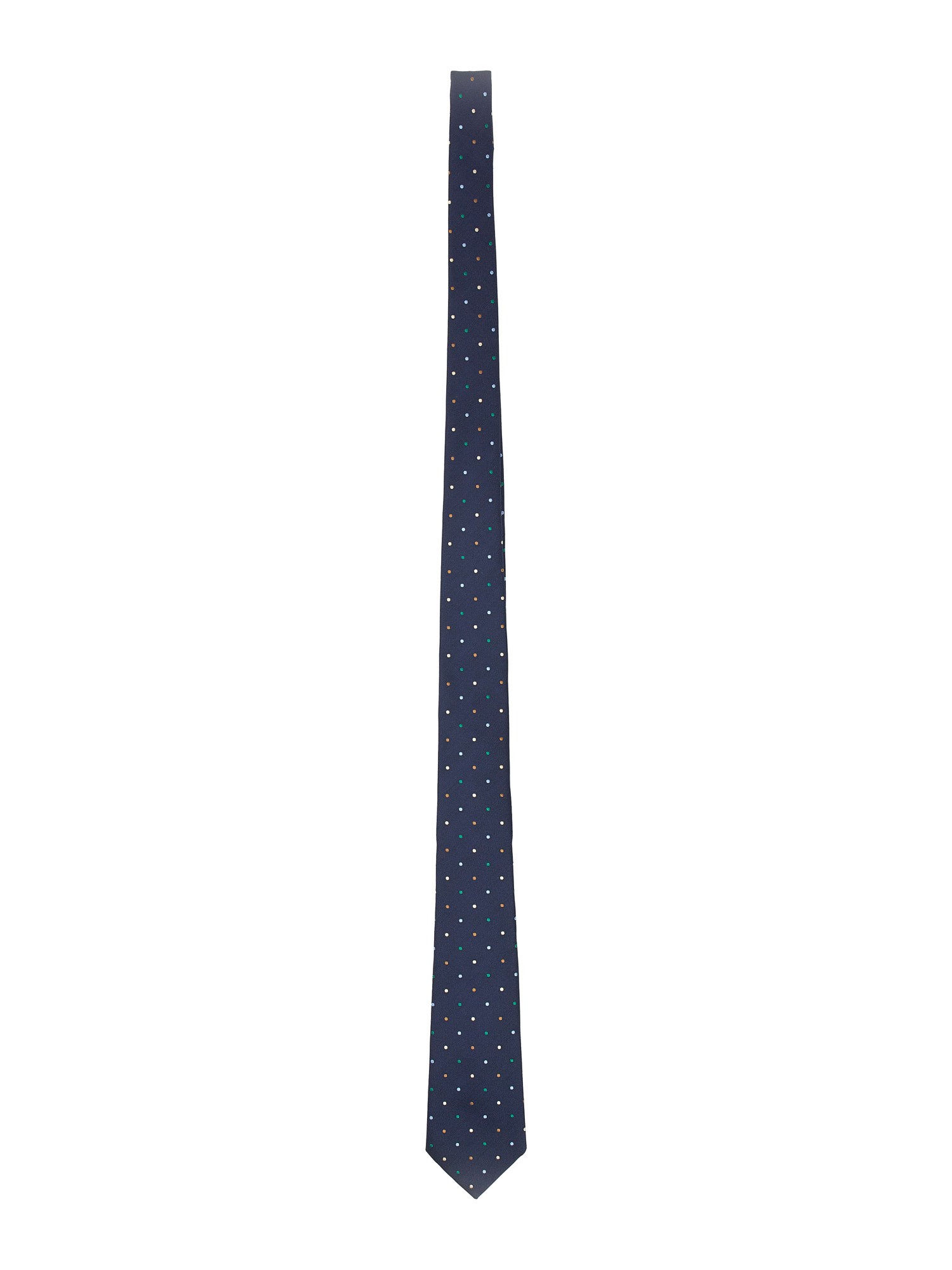 Paul Smith Polka-dot Satin Tie In Blue