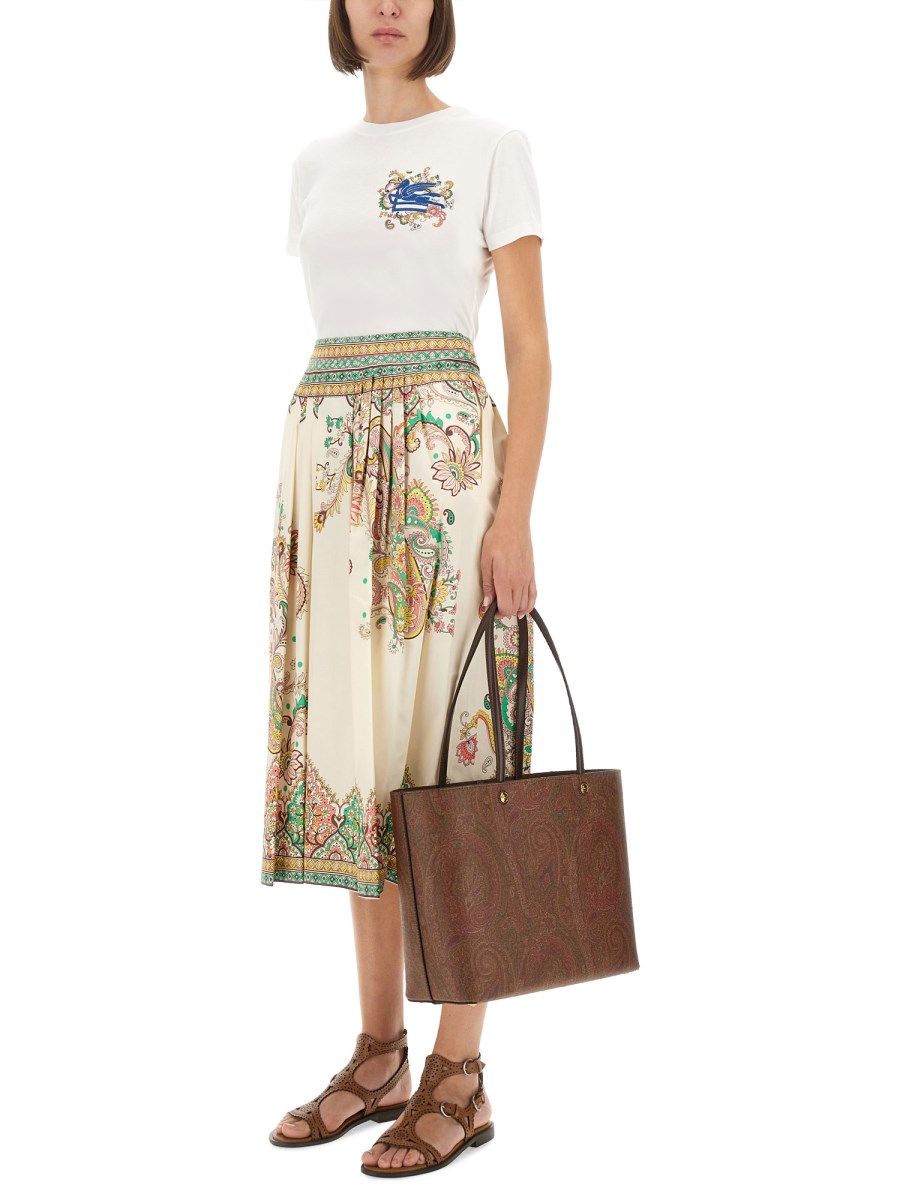 GONNA MIDI CON STAMPA PAISLEY