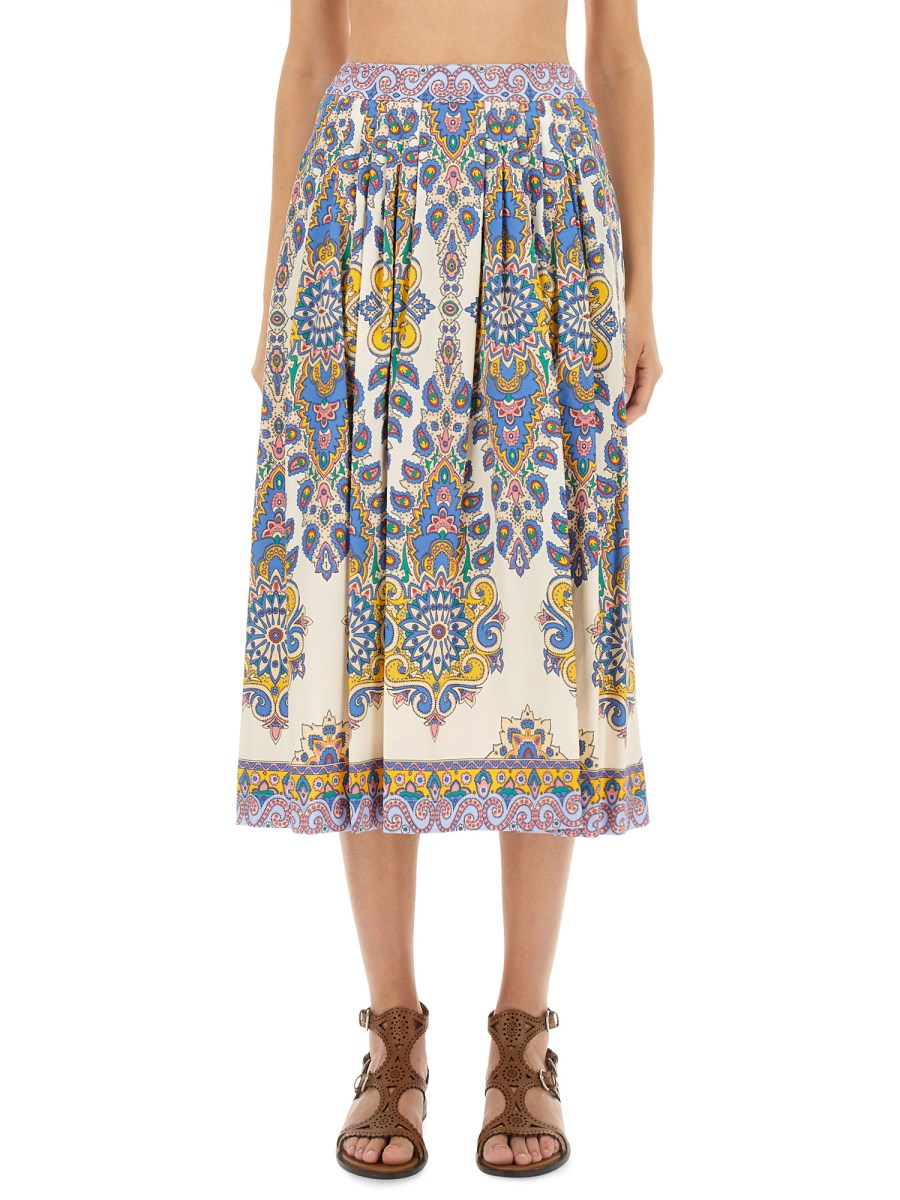GONNA MIDI CON STAMPA PAISLEY
