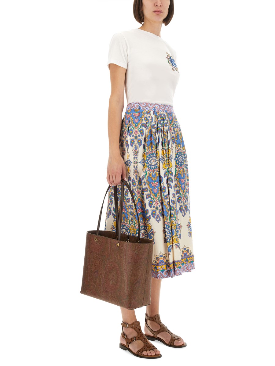 GONNA MIDI CON STAMPA PAISLEY