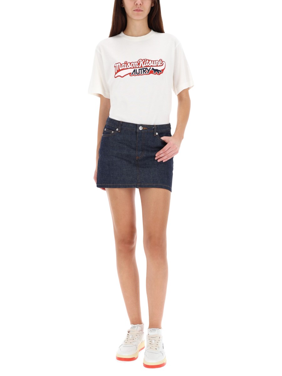 T-SHIRT CON LOGO AUTRY X MAISON KITSUNÉ
