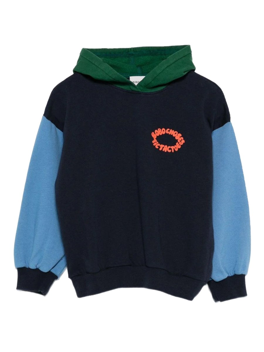 FELPA CON CAPPUCCIO E LOGO TICTACTOES