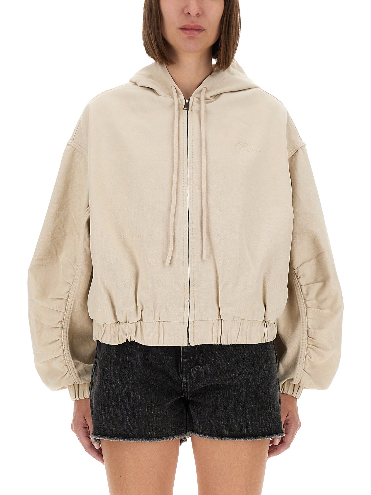 Rotate Birger Christensen Rotate Birgerchristensen Powder Organic Cotton Jackets In Neutral