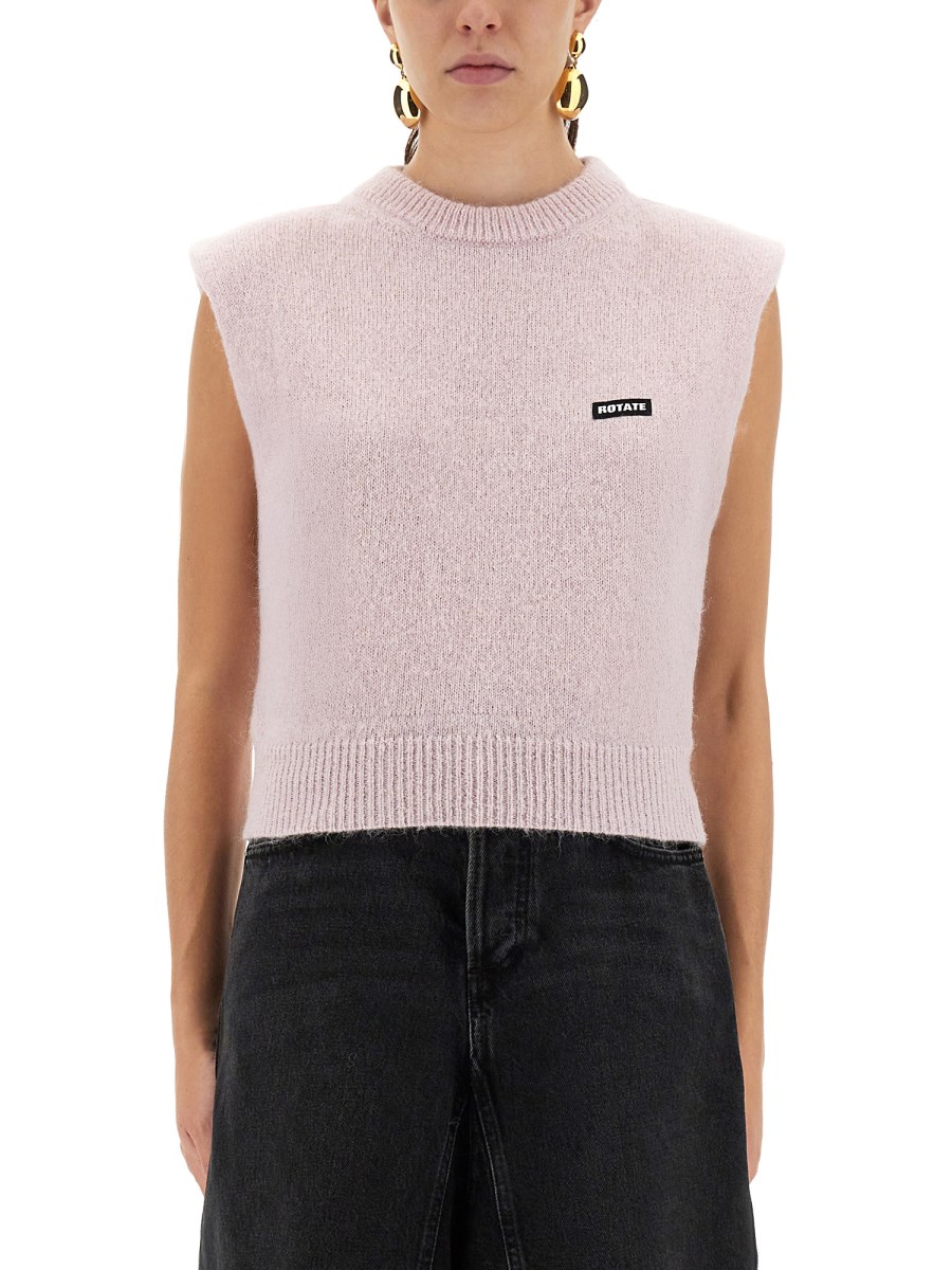 MAGLIA GILET CORTA CON LOGO