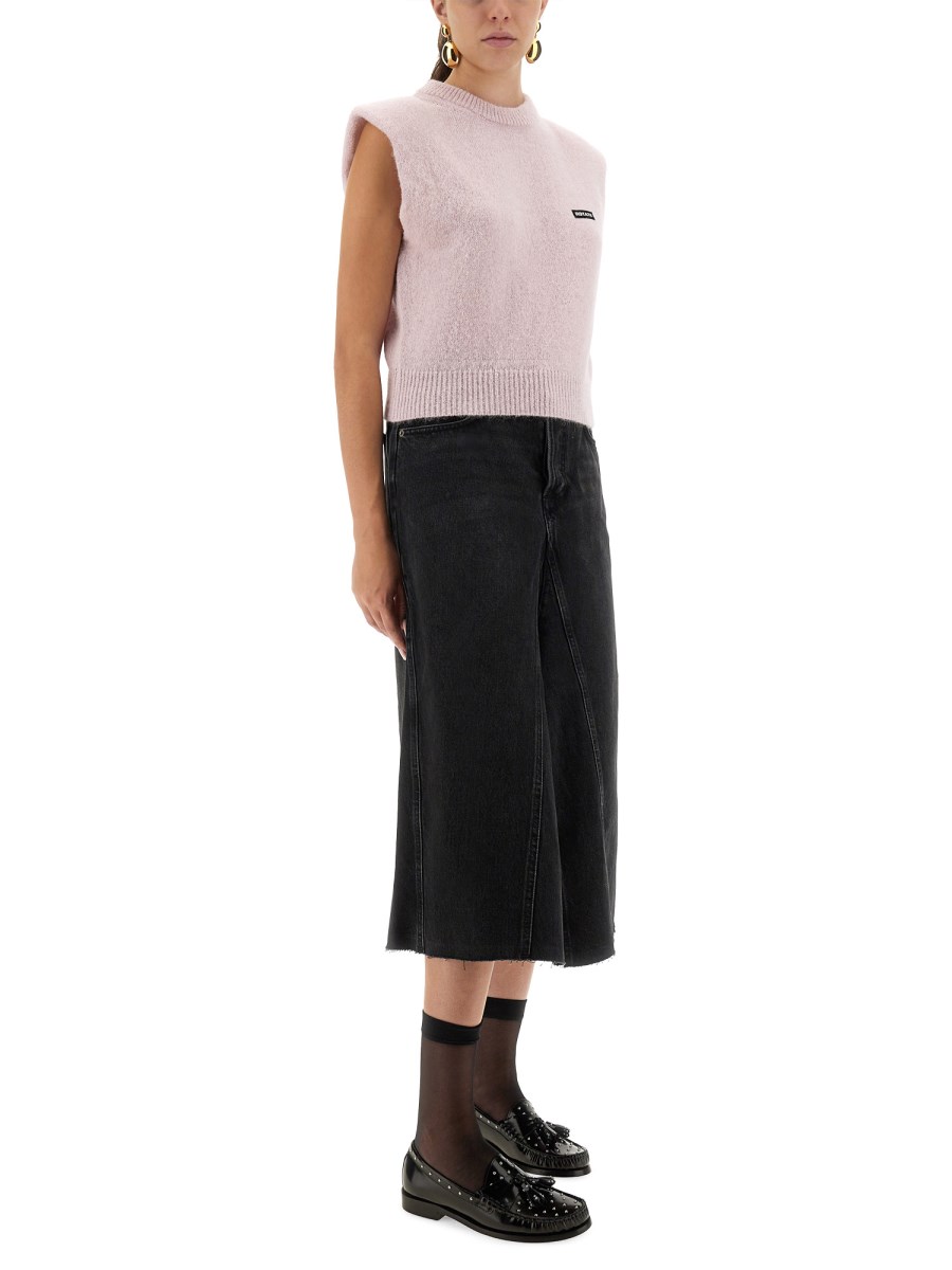 MAGLIA GILET CORTA CON LOGO