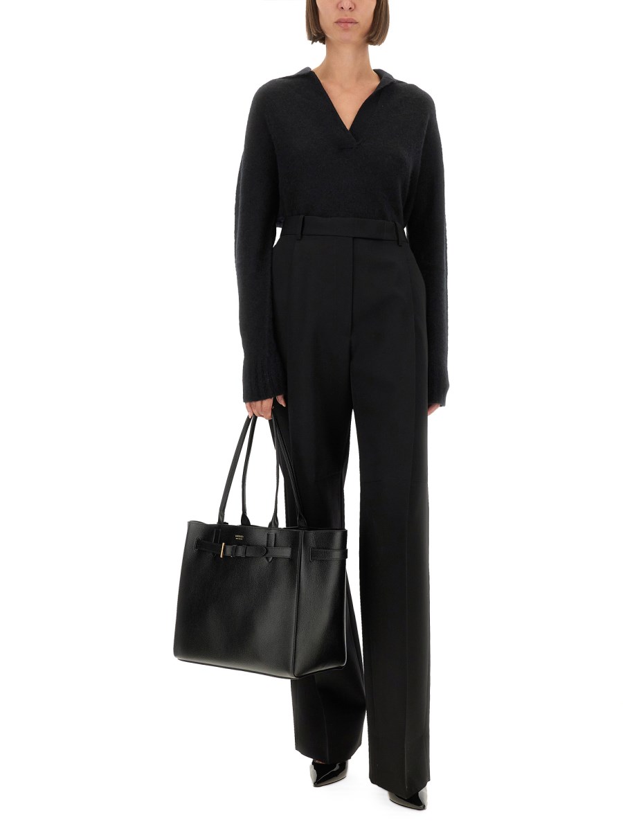 PANTALONE IN LANA SHARP CON PIEGHE