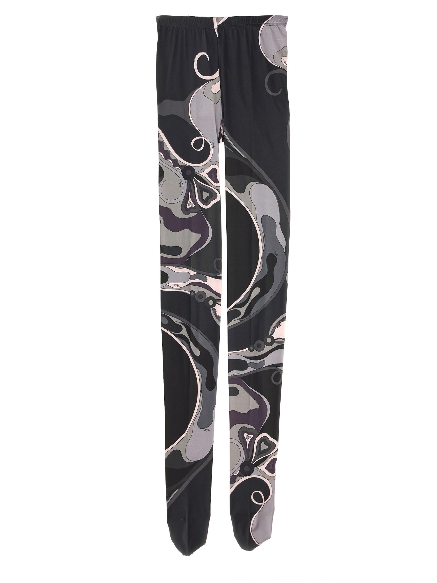 Pucci Orchid Print Tights In Multi