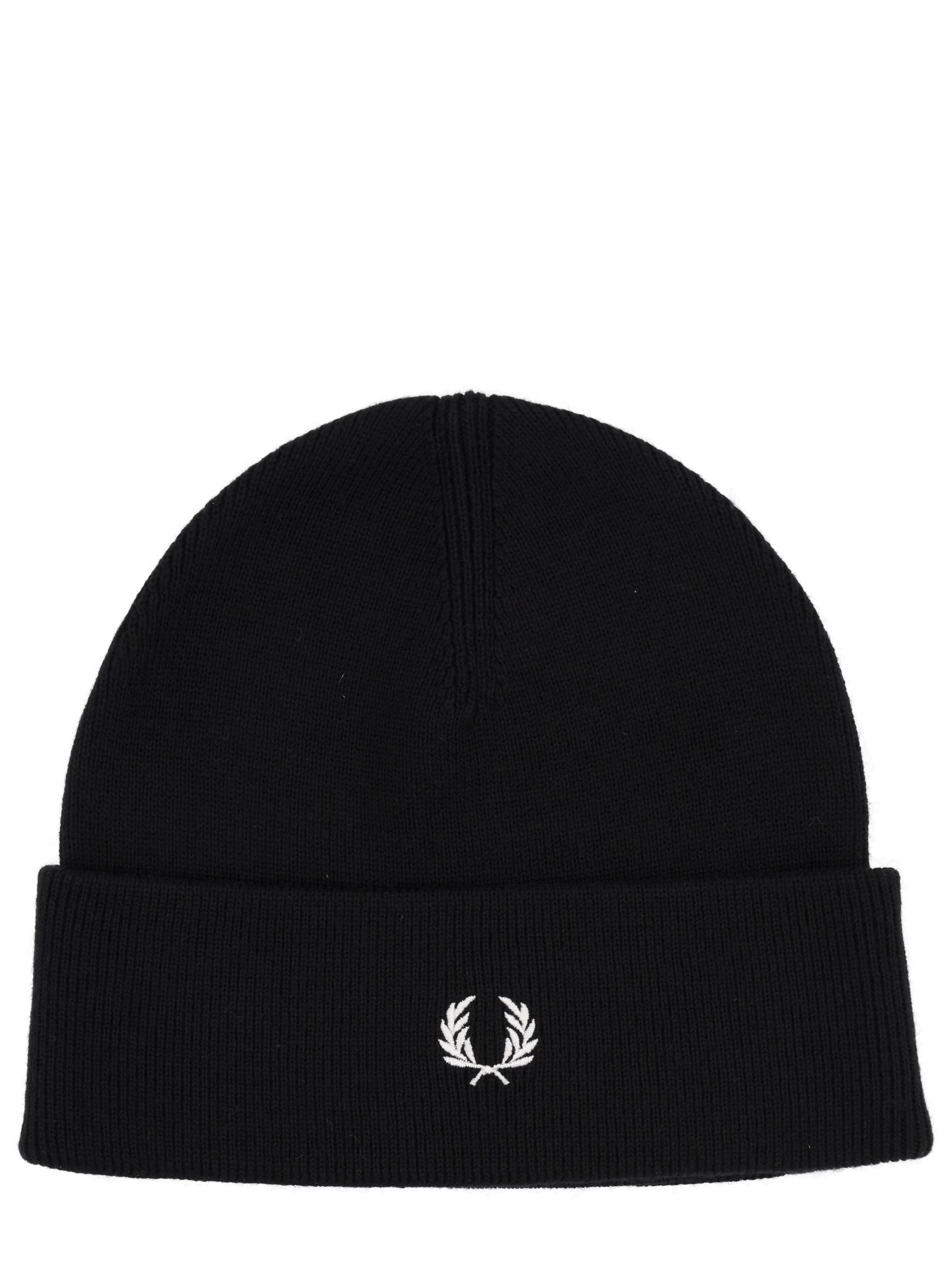Fred Perry Classic Beanie Hat Navy In Black