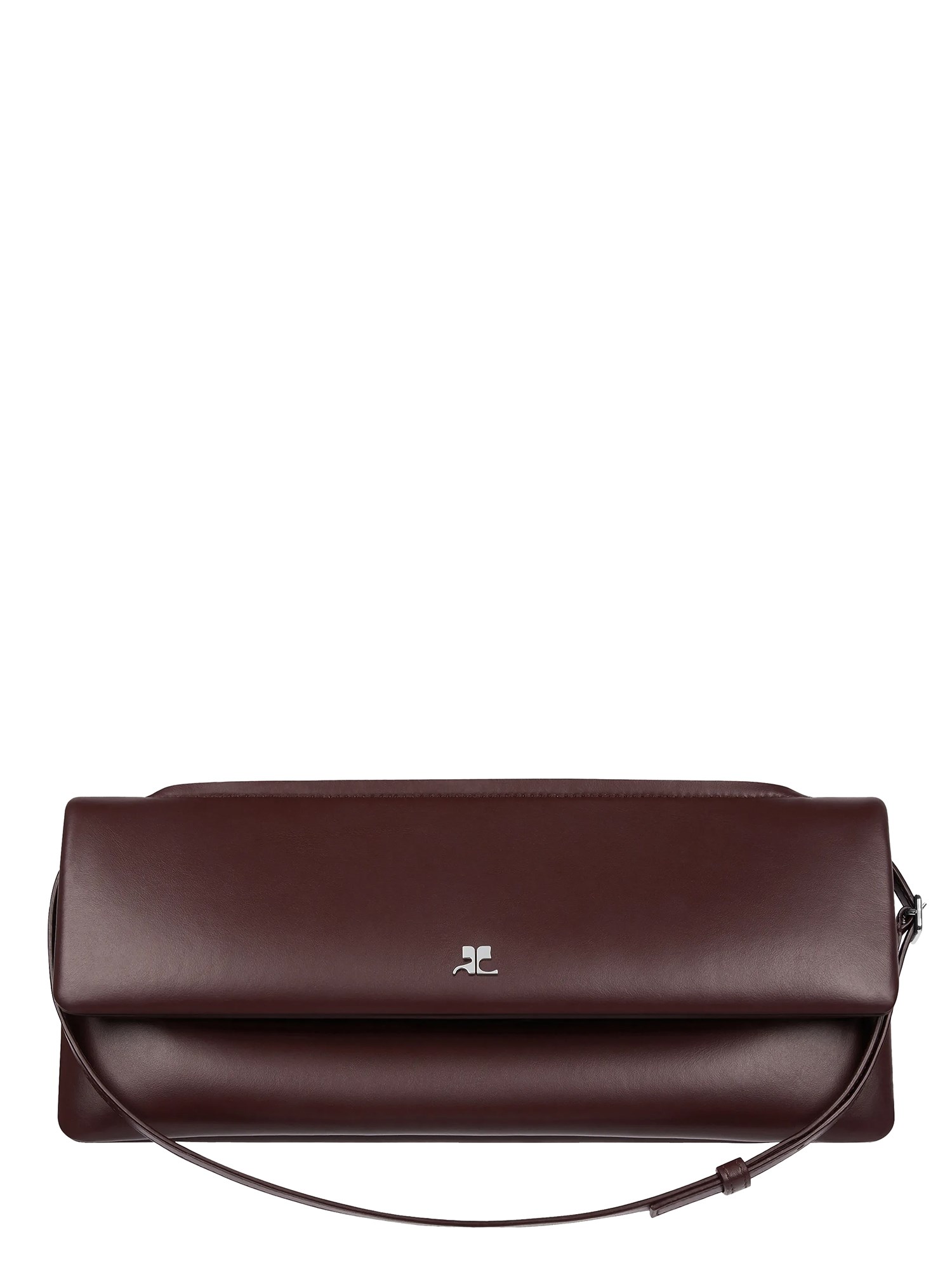 Courrèges Shoulder Bag Cuff Design Adjustable Strap In Burgundy