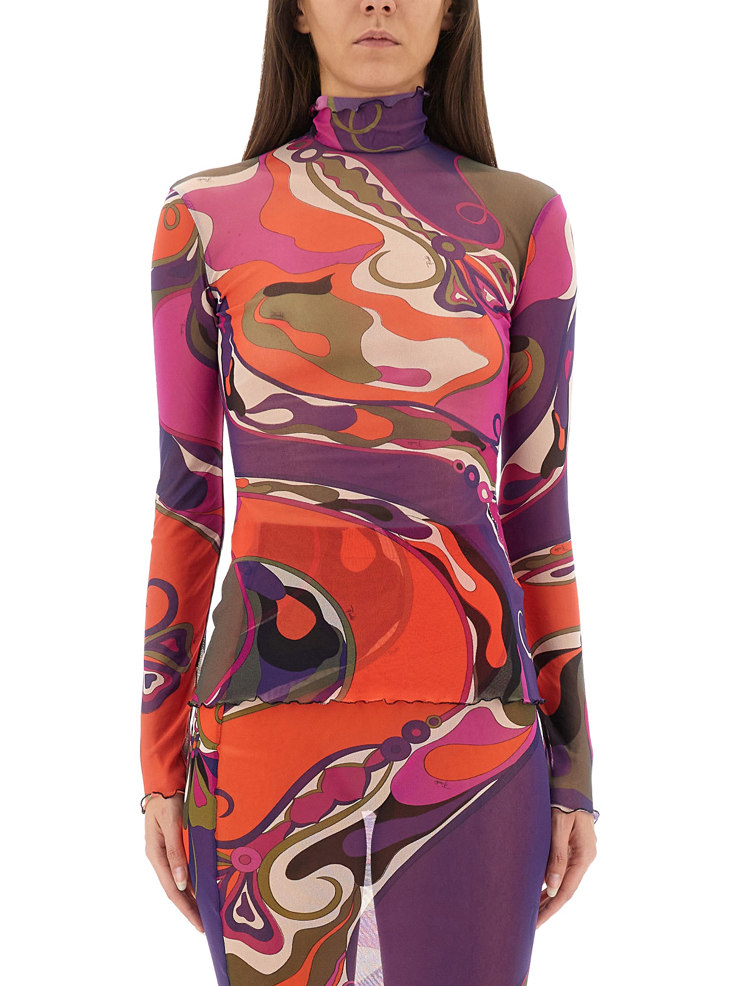 Pucci Orchid Print Top In Multi