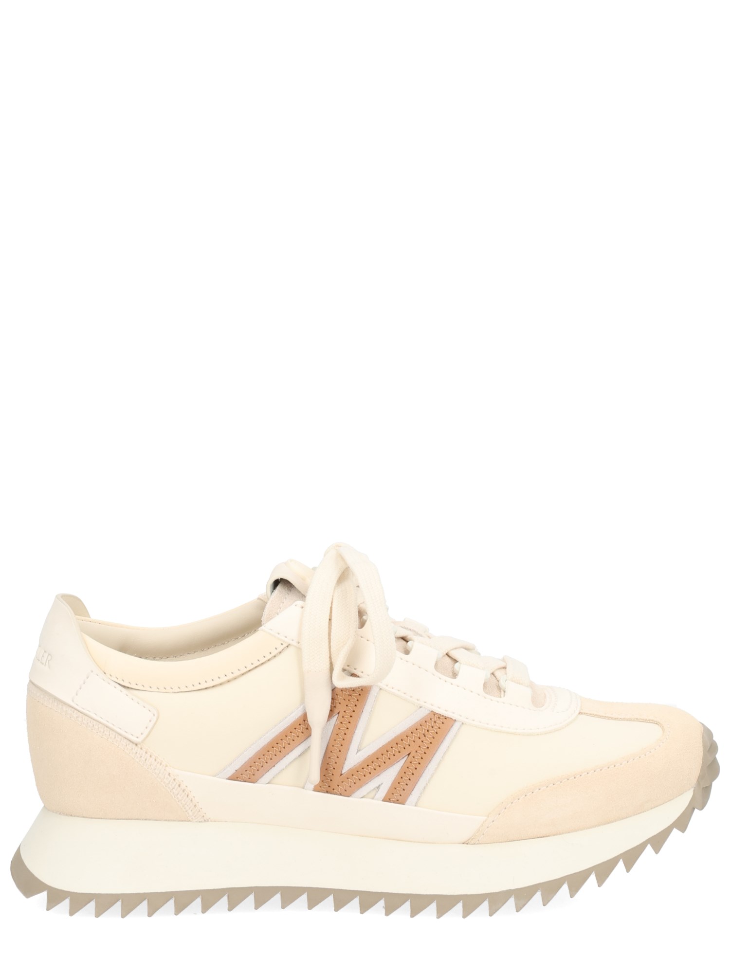 Moncler Pacey2 Suede And Nubuck Low-top Sneakers In Neutral