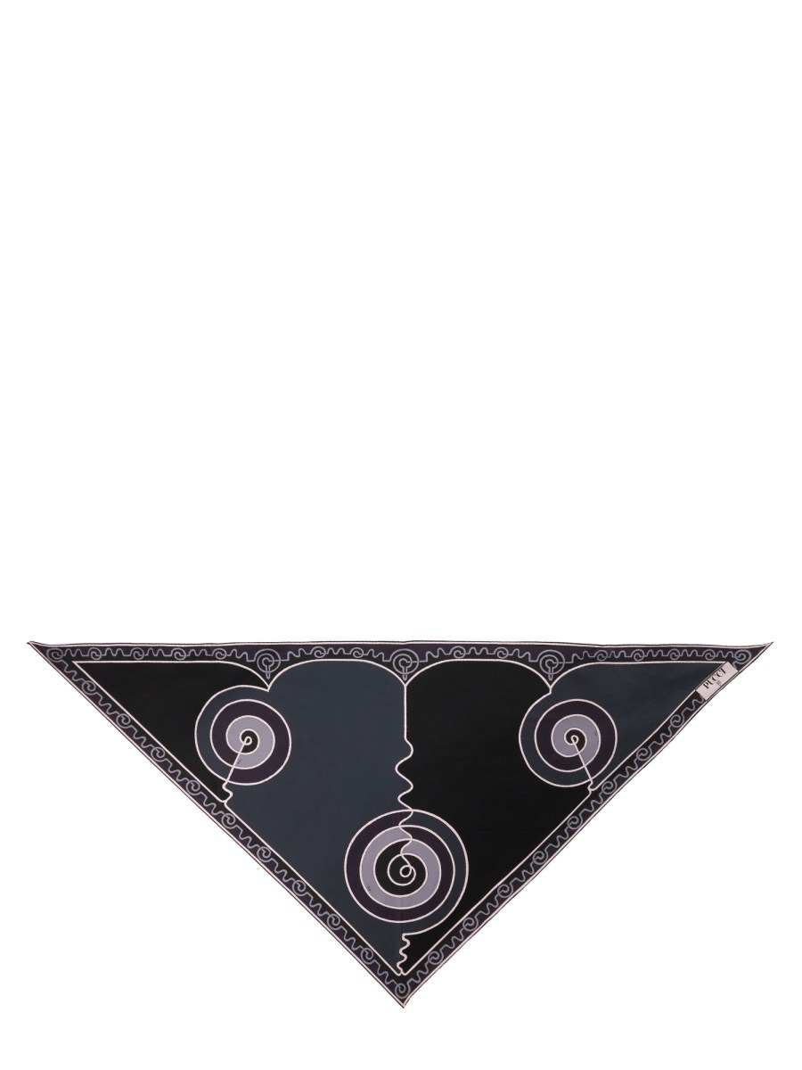 FOULARD A TRIANGOLO IN STAMPA ASTRO