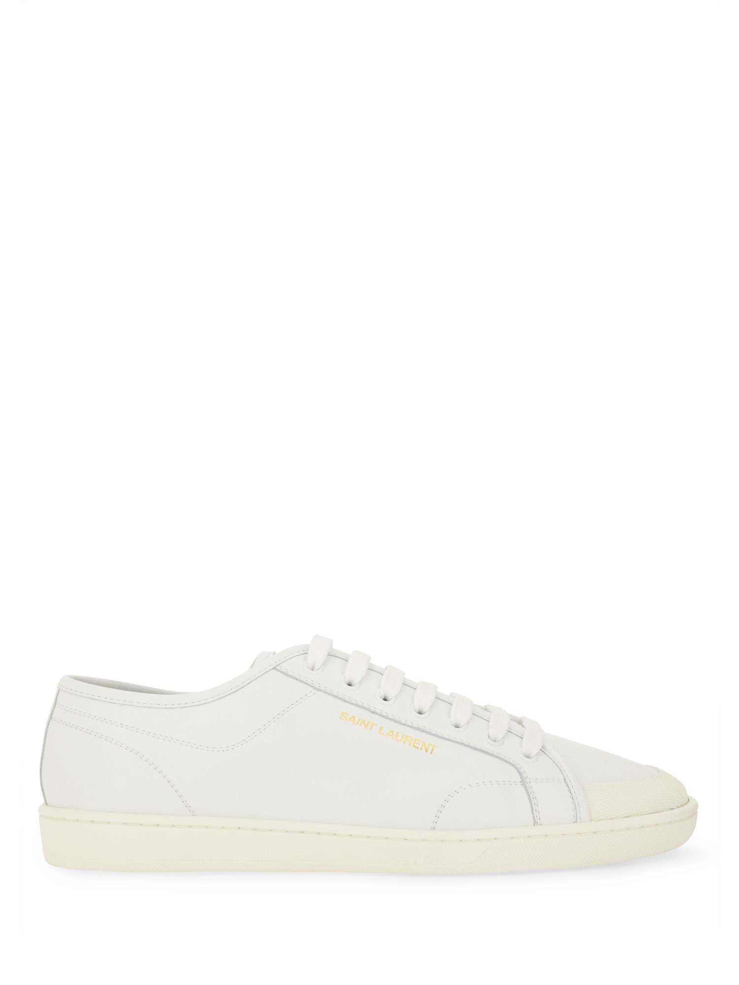 Saint Laurent Smooth Leather "gym" Sneaker In White