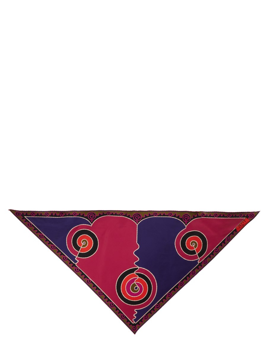 FOULARD A TRIANGOLO IN STAMPA ASTRO