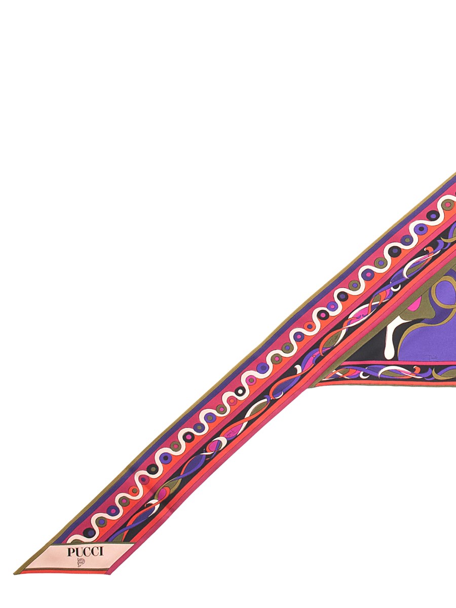 FOULARD TRIANGOLO BANDEAU IN STAMPA ORCHIDEE