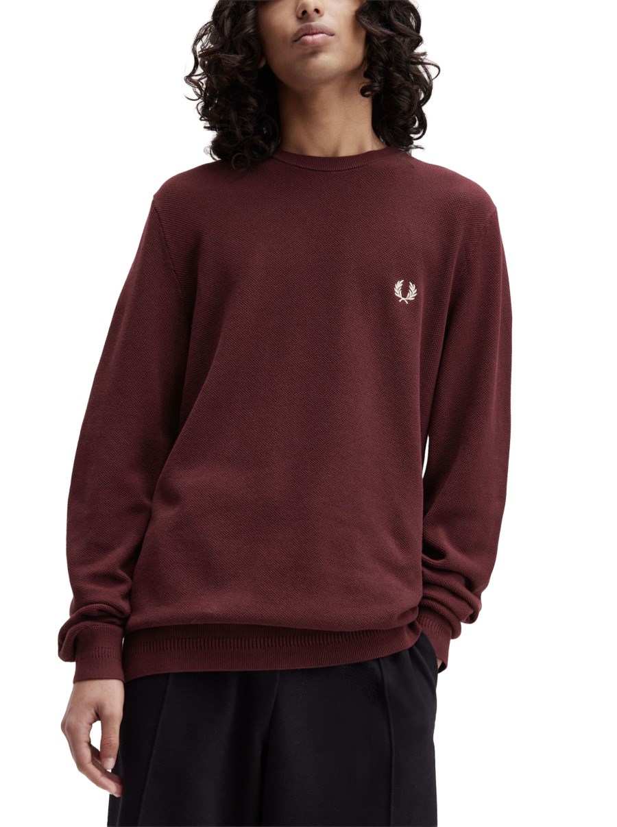 MAGLIONE IN PIQUÉ CON LOGO