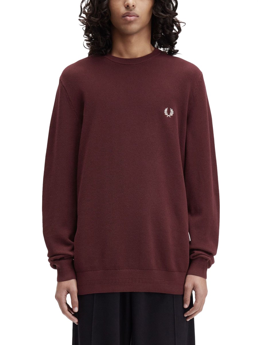 MAGLIONE IN PIQUÉ CON LOGO